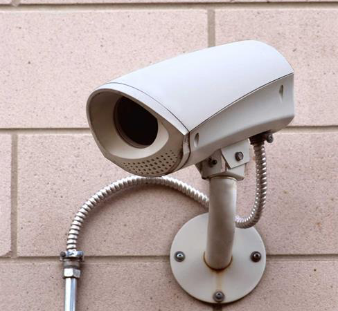 white surveillance camera