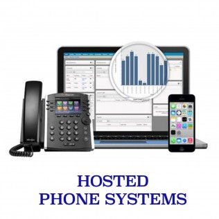 hosted phone systems logo and equipment